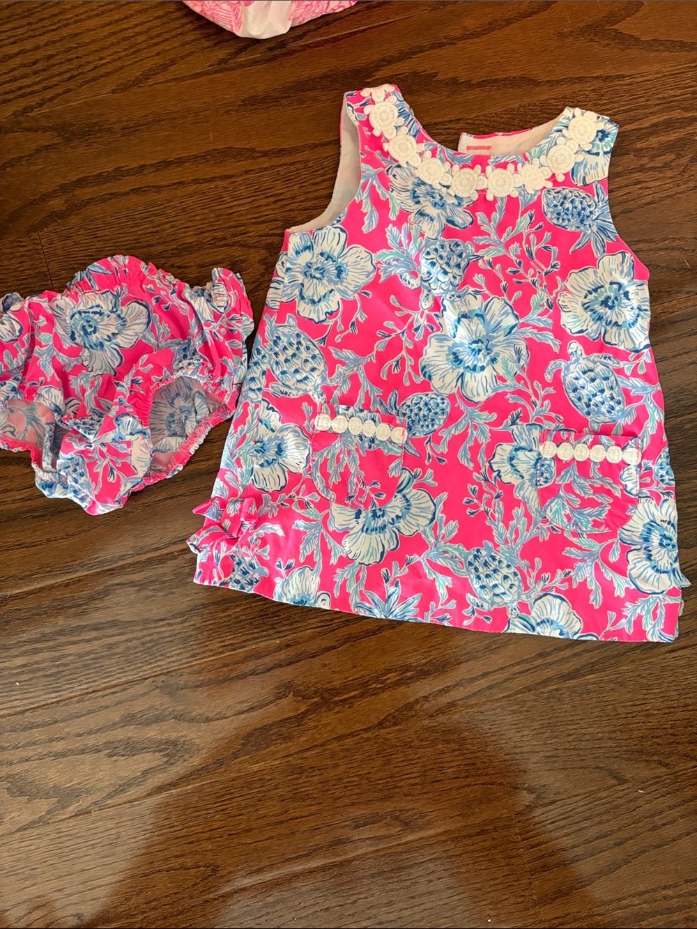 Lilly Pulitzer baby girl dress with matching bloomers